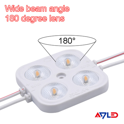 ไฟ LED โมดูลหรี่แสงได้สูง  2835 4 โคมไฟสี่เหลี่ยม 12V 24V กันน้ำ IP67